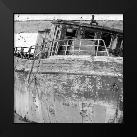 Ship Wreck Black Modern Wood Framed Art Print by Phillip, Jamie