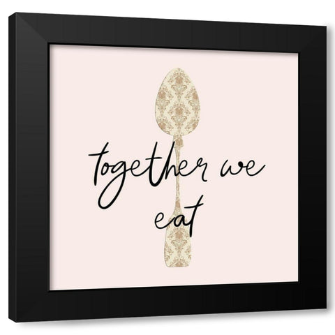 Eat Black Modern Wood Framed Art Print by Phillip, Jamie