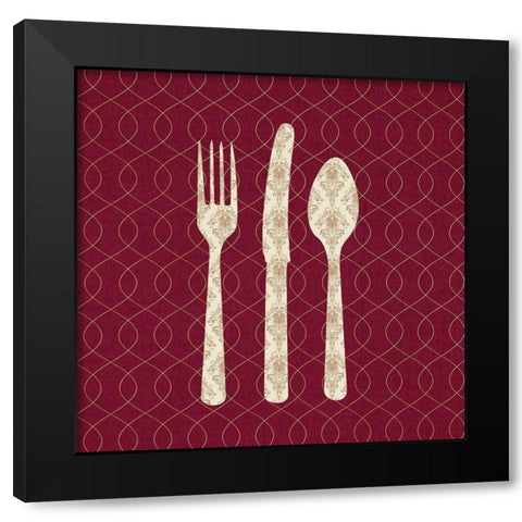 Eat 3 Black Modern Wood Framed Art Print by Phillip, Jamie
