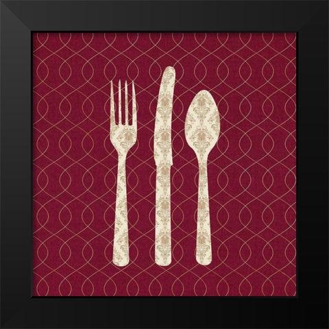 Eat 3 Black Modern Wood Framed Art Print by Phillip, Jamie