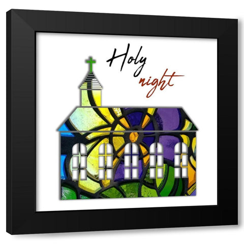 Church 2 Black Modern Wood Framed Art Print by Phillip, Jamie