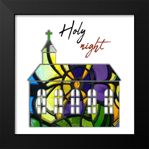 Church 2 Black Modern Wood Framed Art Print by Phillip, Jamie
