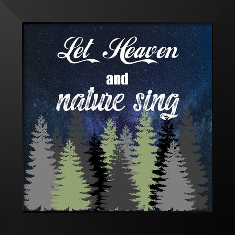 Heaven And Nature Black Modern Wood Framed Art Print by Phillip, Jamie