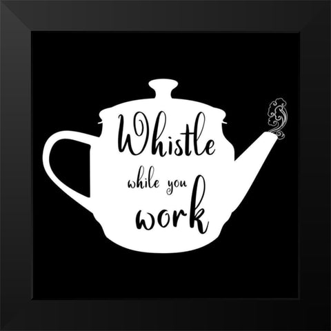 Whistle Black Modern Wood Framed Art Print by Phillip, Jamie