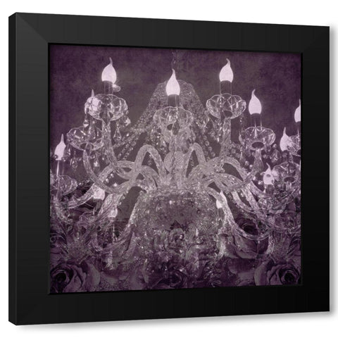 Elegant Chandelier 4 Black Modern Wood Framed Art Print with Double Matting by Phillip, Jamie