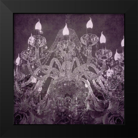 Elegant Chandelier 4 Black Modern Wood Framed Art Print by Phillip, Jamie