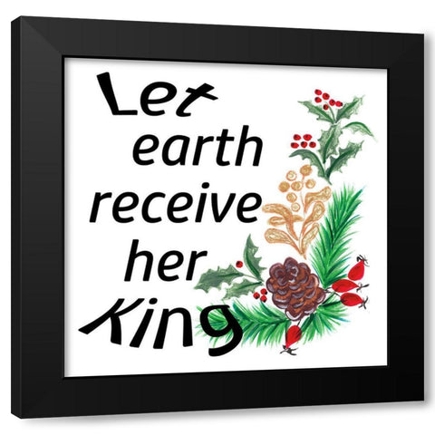 Christmas King Black Modern Wood Framed Art Print with Double Matting by Phillip, Jamie