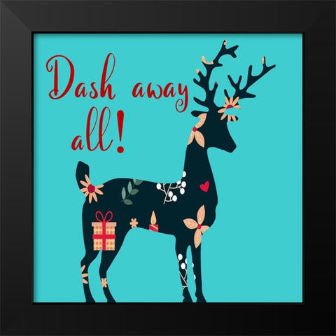 Dash Away All Black Modern Wood Framed Art Print by Phillip, Jamie