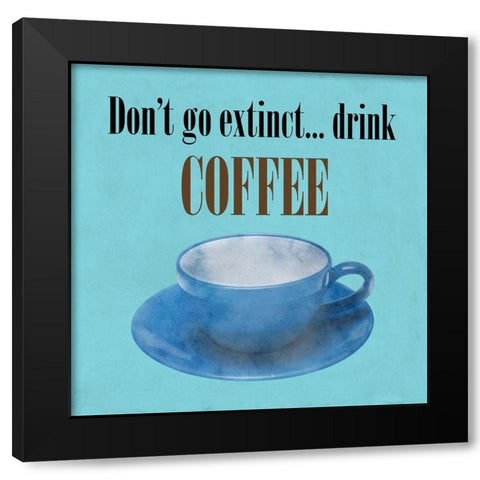 Morning Coffee Black Modern Wood Framed Art Print by Phillip, Jamie