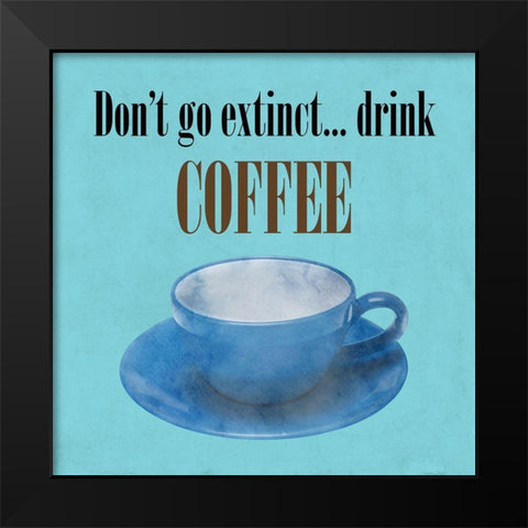 Morning Coffee Black Modern Wood Framed Art Print by Phillip, Jamie