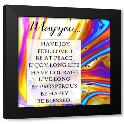 Well Wishes Black Modern Wood Framed Art Print with Double Matting by Phillip, Jamie