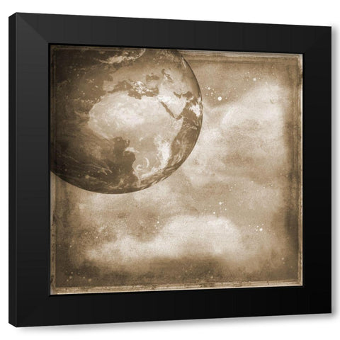 The World Black Modern Wood Framed Art Print with Double Matting by Phillip, Jamie