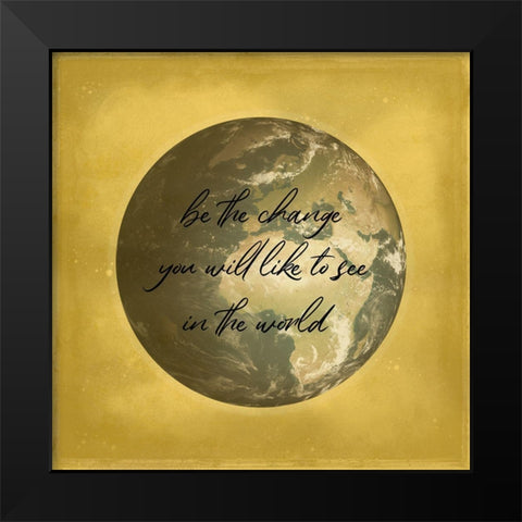 The World 2 Black Modern Wood Framed Art Print by Phillip, Jamie