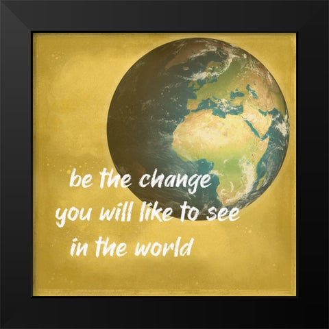 The World 3 Black Modern Wood Framed Art Print by Phillip, Jamie