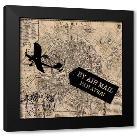 Paris 3 Black Modern Wood Framed Art Print with Double Matting by Phillip, Jamie