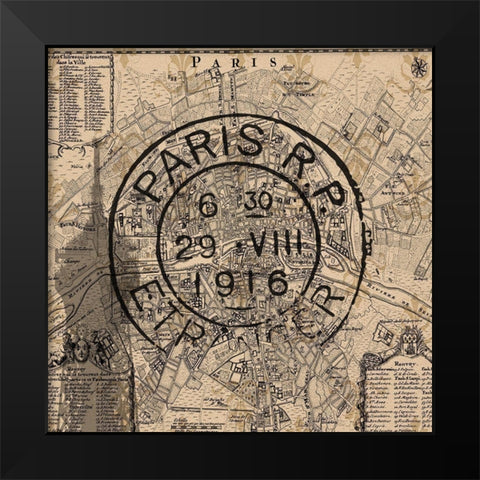 Paris 4 Black Modern Wood Framed Art Print by Phillip, Jamie