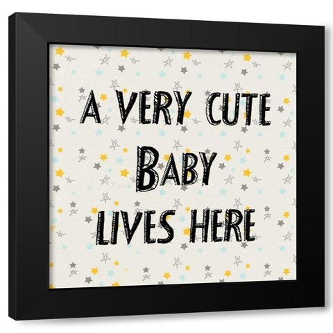 Baby 1 Black Modern Wood Framed Art Print with Double Matting by Phillip, Jamie