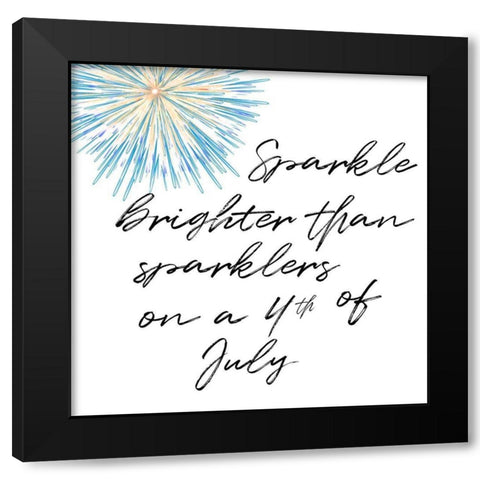 Fireworks 2 Black Modern Wood Framed Art Print with Double Matting by Phillip, Jamie