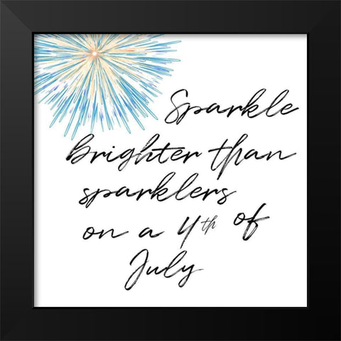 Fireworks 2 Black Modern Wood Framed Art Print by Phillip, Jamie