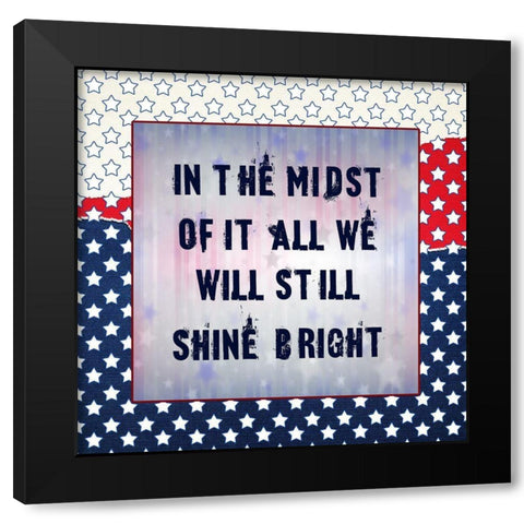 July Fourth Black Modern Wood Framed Art Print by Phillip, Jamie