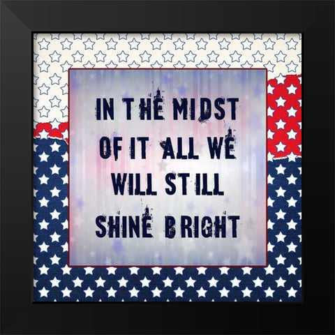 July Fourth Black Modern Wood Framed Art Print by Phillip, Jamie