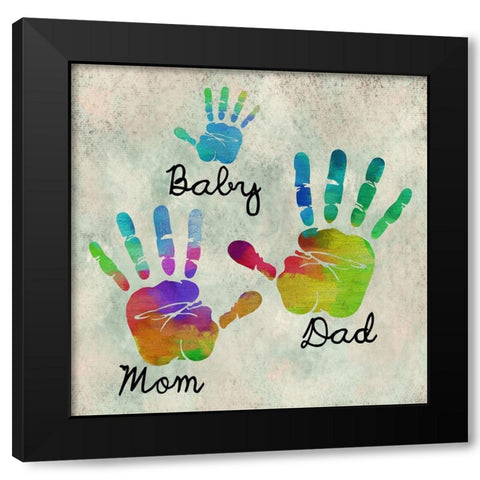 Mon Dad Baby Black Modern Wood Framed Art Print with Double Matting by Phillip, Jamie