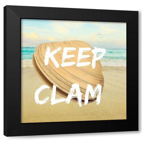 Clam 1 Black Modern Wood Framed Art Print with Double Matting by Phillip, Jamie
