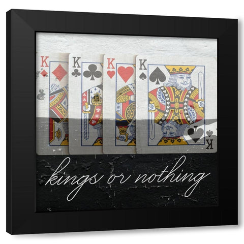 Kings Black Modern Wood Framed Art Print by Phillip, Jamie
