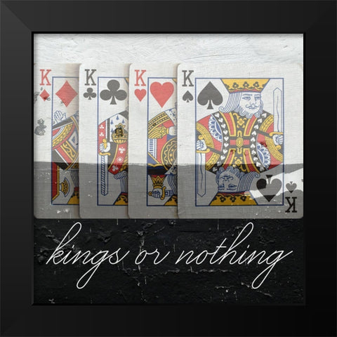 Kings Black Modern Wood Framed Art Print by Phillip, Jamie