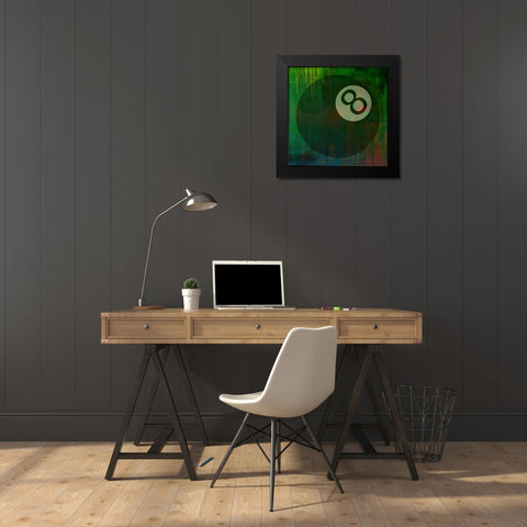 Pools And Billards Black Modern Wood Framed Art Print by Phillip, Jamie