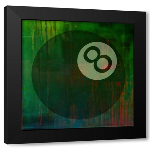 Pools And Billards Black Modern Wood Framed Art Print with Double Matting by Phillip, Jamie