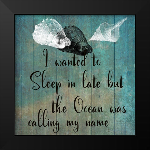 Ocean Voice Black Modern Wood Framed Art Print by Phillip, Jamie