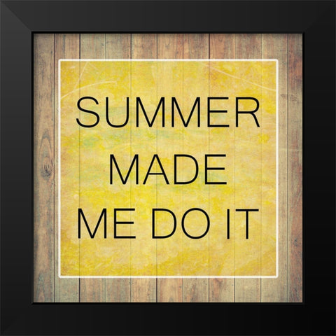 Summer Black Modern Wood Framed Art Print by Phillip, Jamie