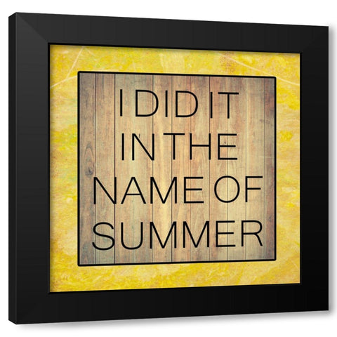 Summer Time Black Modern Wood Framed Art Print by Phillip, Jamie