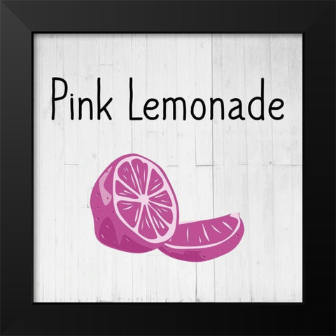 Pink Lemonade Black Modern Wood Framed Art Print by Phillip, Jamie