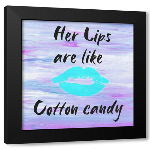 Sweet Lips Black Modern Wood Framed Art Print by Phillip, Jamie
