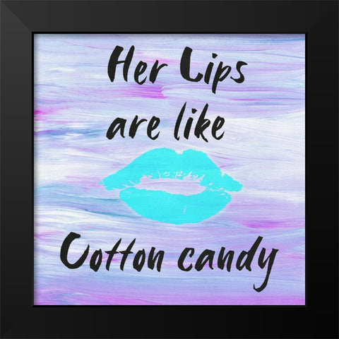 Sweet Lips Black Modern Wood Framed Art Print by Phillip, Jamie