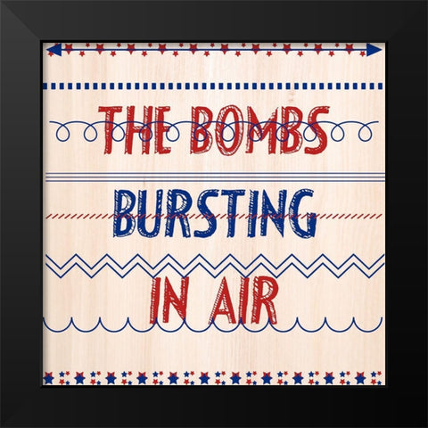 Star Spangled Banner Black Modern Wood Framed Art Print by Phillip, Jamie