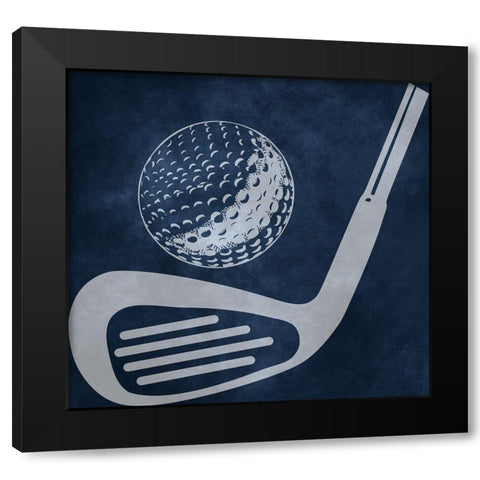 Golf Sports Black Modern Wood Framed Art Print with Double Matting by Phillip, Jamie