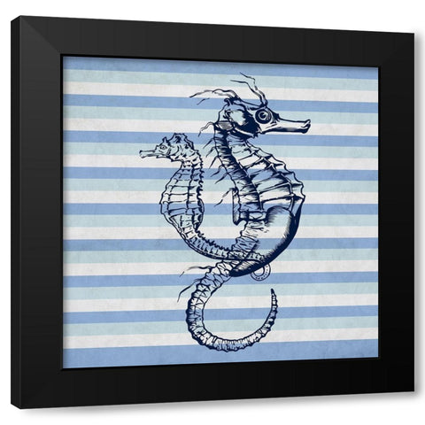 Seahorse 1 Black Modern Wood Framed Art Print by Phillip, Jamie