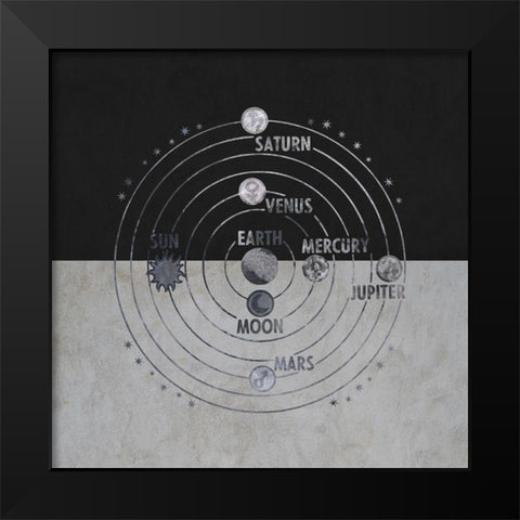 Missing Planet Black Modern Wood Framed Art Print by Phillip, Jamie