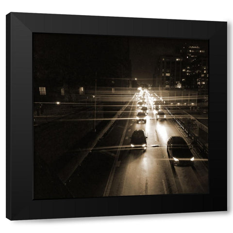 New York Drive Black Modern Wood Framed Art Print by Phillip, Jamie