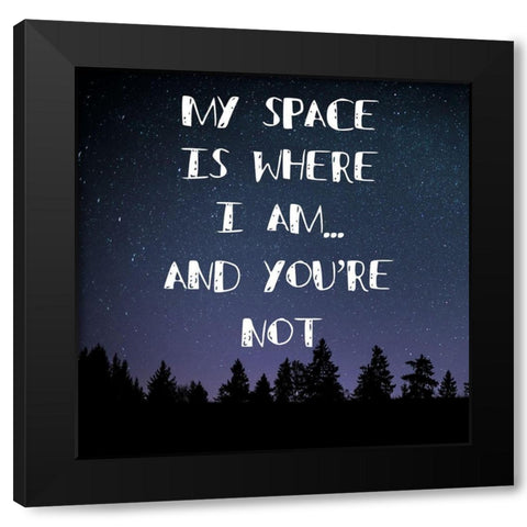 My Space Black Modern Wood Framed Art Print with Double Matting by Phillip, Jamie