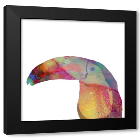 Toucan Boy Black Modern Wood Framed Art Print with Double Matting by Phillip, Jamie