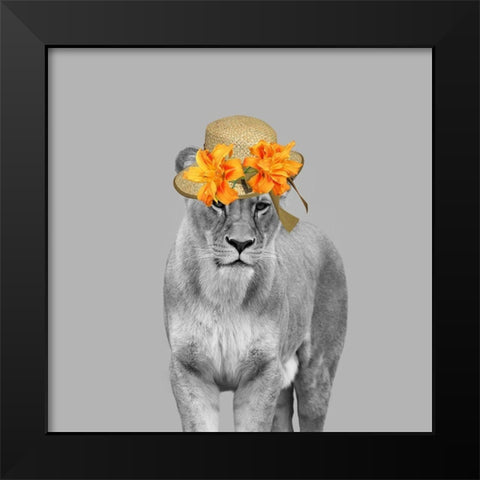 Jungle Queen B Black Modern Wood Framed Art Print by Phillip, Jamie