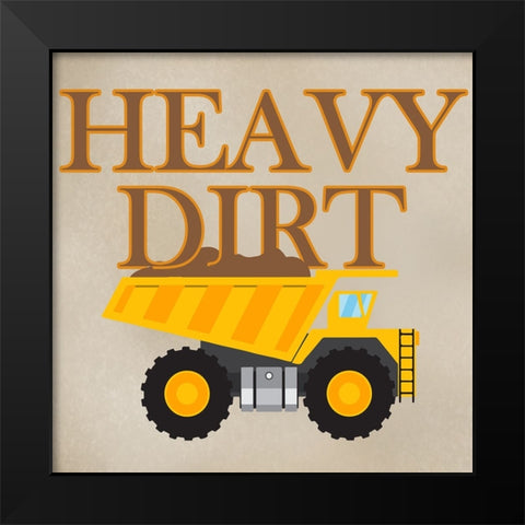 Heavy Dirt Black Modern Wood Framed Art Print by Phillip, Jamie