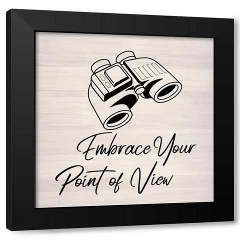 Look Black Modern Wood Framed Art Print by Phillip, Jamie