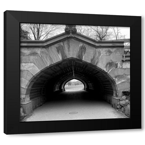 Prospect Tunnel Black Black Modern Wood Framed Art Print by Phillip, Jamie
