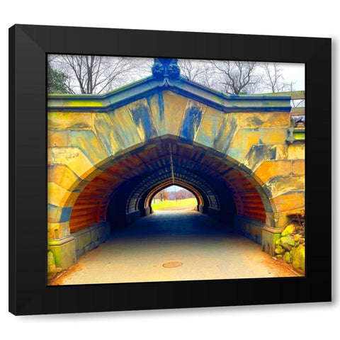 Prospect Tunnel Black Modern Wood Framed Art Print with Double Matting by Phillip, Jamie