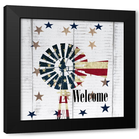 Amrican Wind Black Modern Wood Framed Art Print by Phillip, Jamie